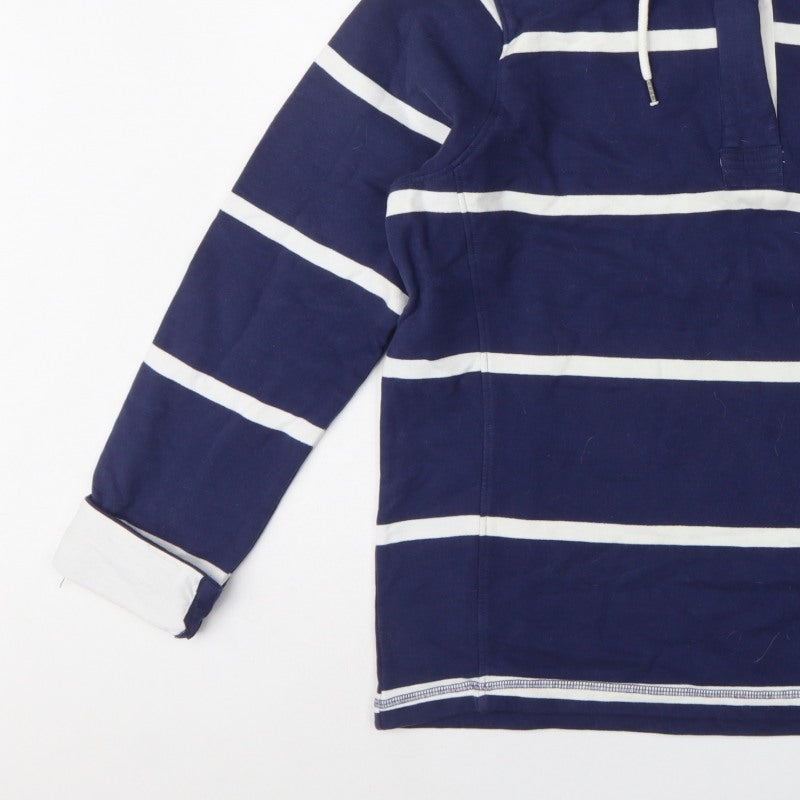 Crew Clothing Co Women’s Navy Stripe Size 16 Henley Sweatshirt