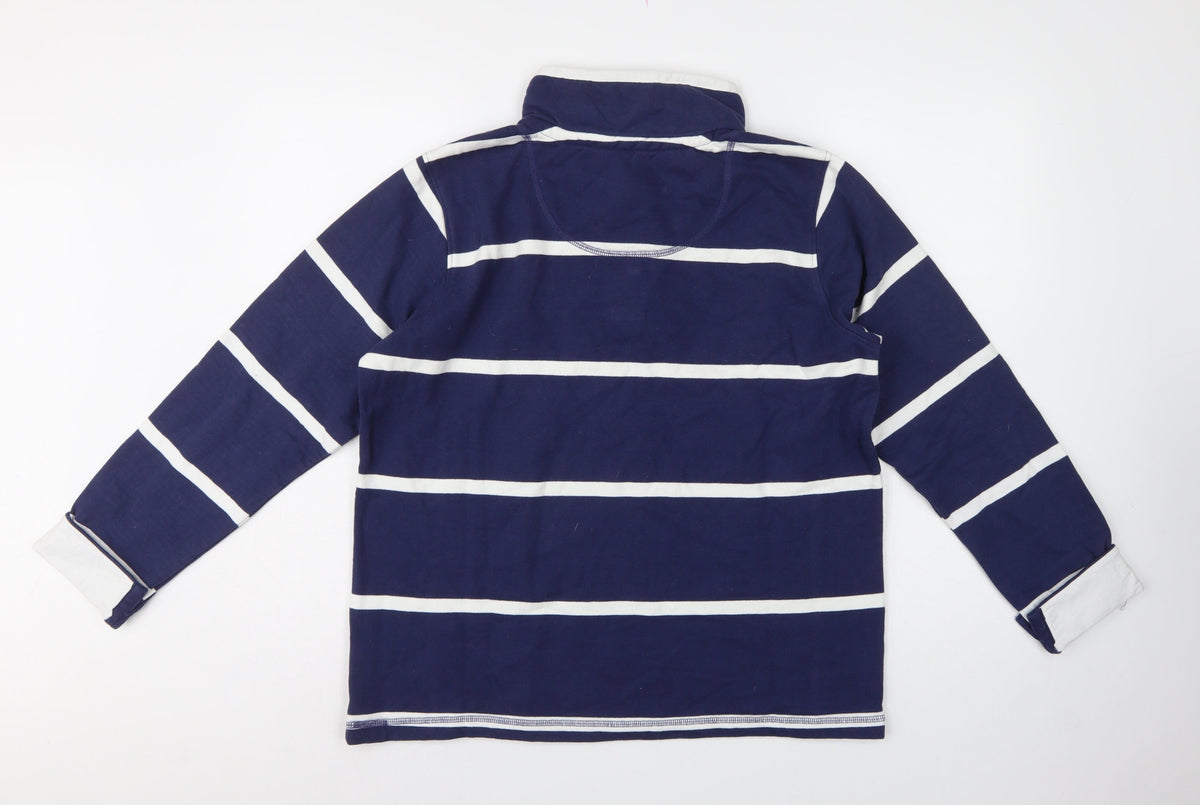 Crew Clothing Co Women’s Navy Stripe Size 16 Henley Sweatshirt