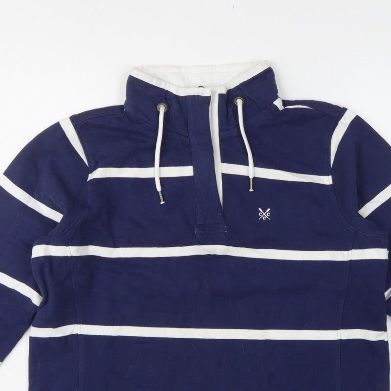 Crew Clothing Co Women’s Navy Stripe Size 16 Henley Sweatshirt