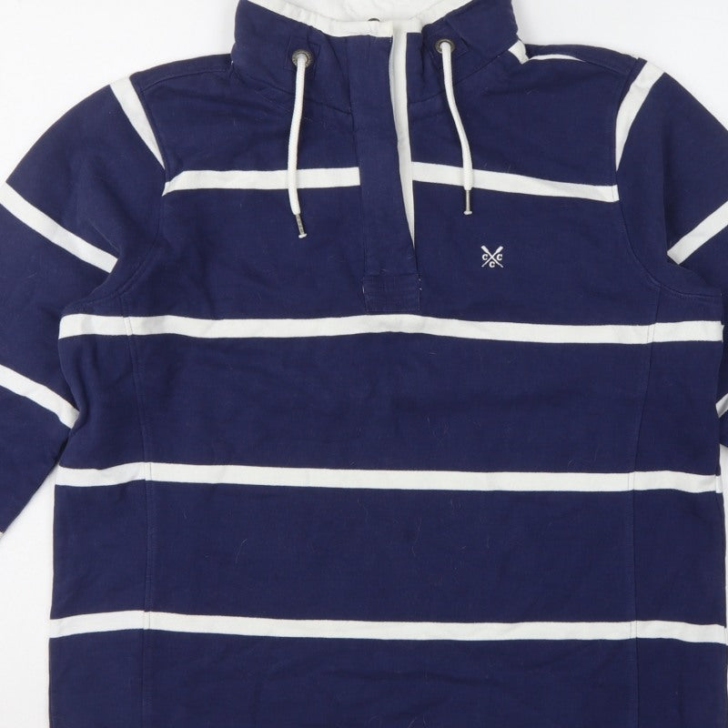 Crew Clothing Co Women’s Navy Stripe Size 16 Henley Sweatshirt