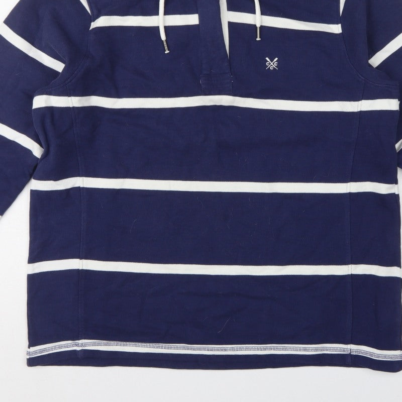 Crew Clothing Co Women’s Navy Stripe Size 16 Henley Sweatshirt