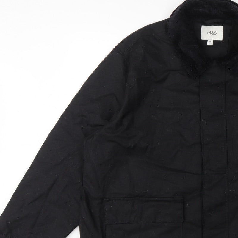 Marks & Spencer Men’s Black 2XL Military Cotton Lined Jacket