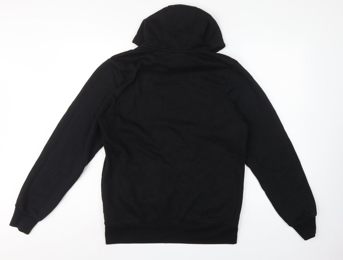 Slazenger Men's Black S Pullover Hoodie Logo Kangaroo Pocket