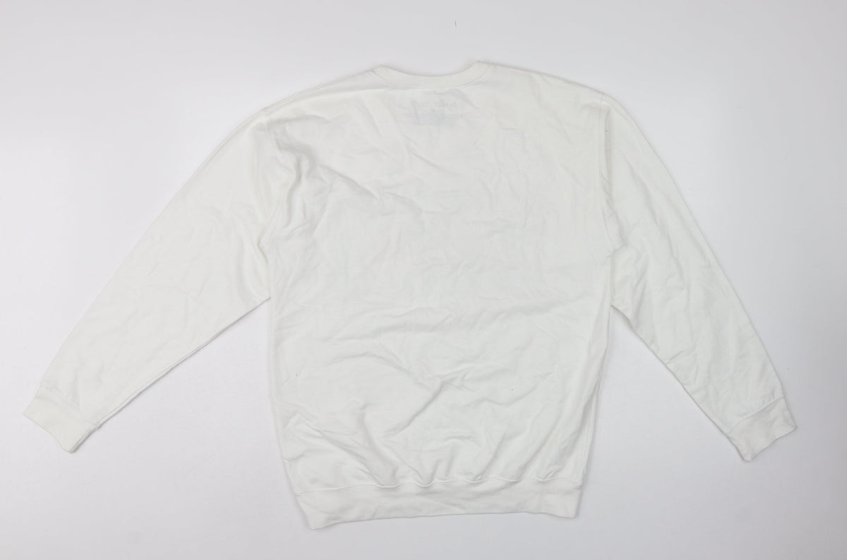 Taylor Swift Women White M Pullover Crew Neck Graphic Sweatshirt
