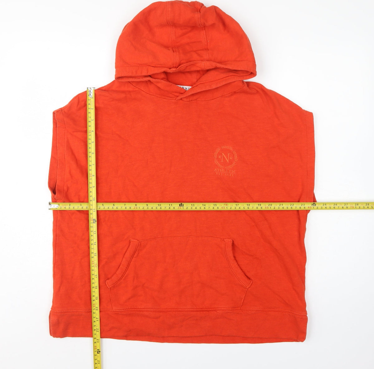Next Women Orange UK 8 Sleeveless Pullover Hoodie Logo
