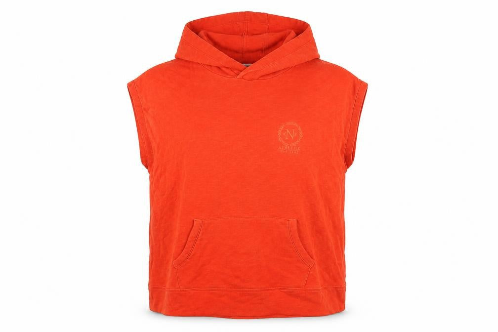 Next Women Orange UK 8 Sleeveless Pullover Hoodie Logo