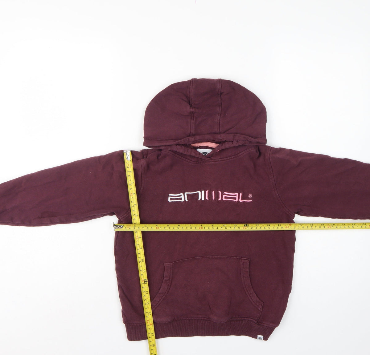 Animal Girls Brown 9-10 Years Pullover Hoodie Embroidered Logo