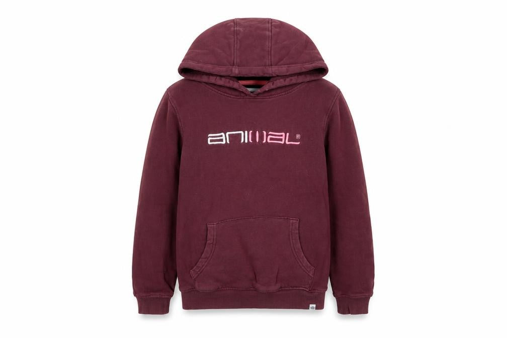 Animal Girls Brown 9-10 Years Pullover Hoodie Embroidered Logo