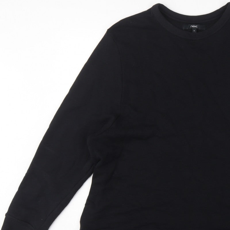 Next Women’s Black XL Tunic Sweatshirt Gold Zip Side Drawstrings