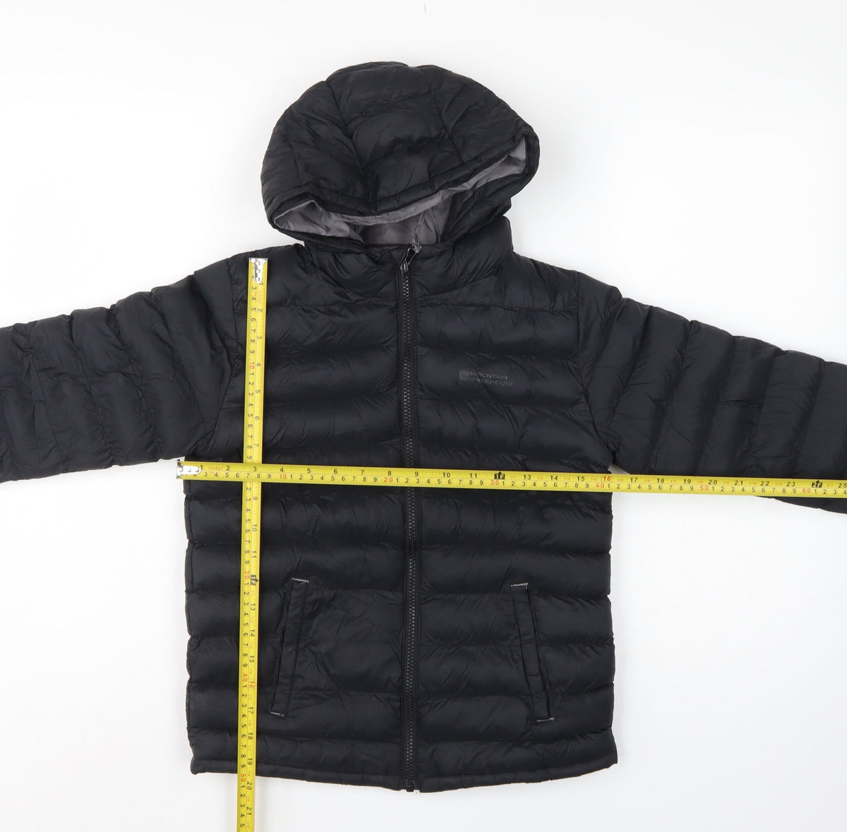Mountain Warehouse Boys Black 9-10 Years Hooded Puffer Jacket Lightweight