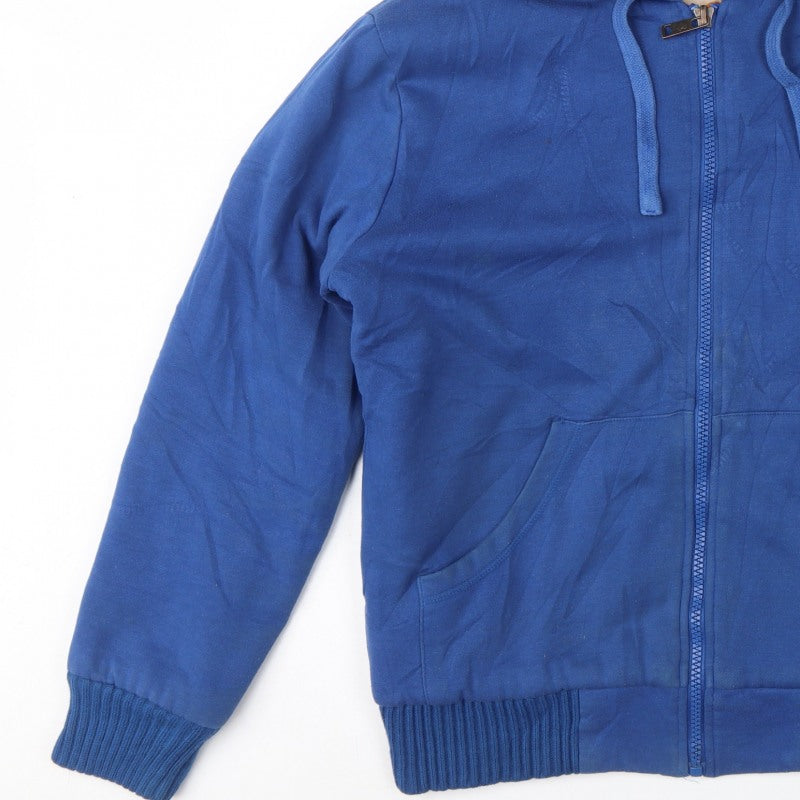 SoulCal Men’s Blue Large Full Zip Sherpa Lined Hoodie
