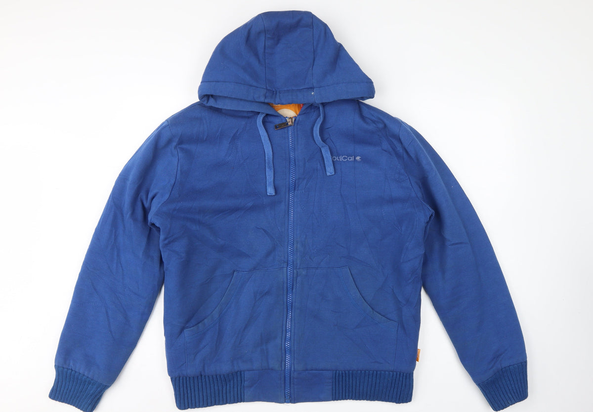 SoulCal Men’s Blue Large Full Zip Sherpa Lined Hoodie