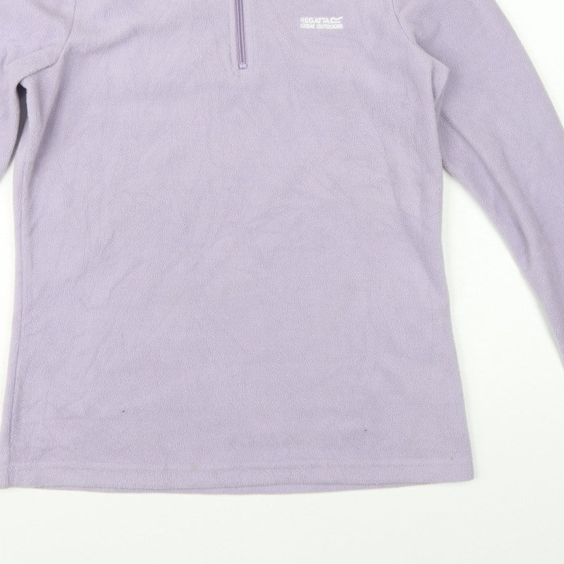 Regatta Women Purple UK 10 Pullover 1/4 Zip Fleece Sweatshirt Hiking