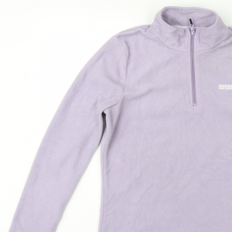 Regatta Women Purple UK 10 Pullover 1/4 Zip Fleece Sweatshirt Hiking