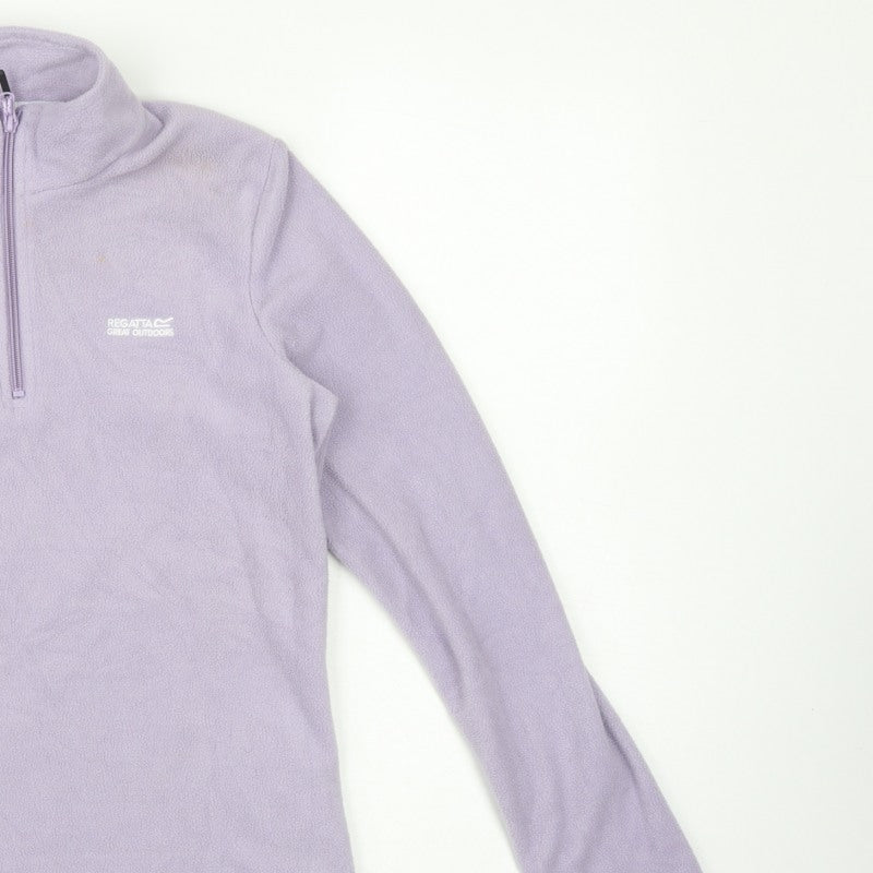 Regatta Women Purple UK 10 Pullover 1/4 Zip Fleece Sweatshirt Hiking