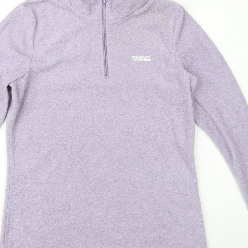 Regatta Women Purple UK 10 Pullover 1/4 Zip Fleece Sweatshirt Hiking