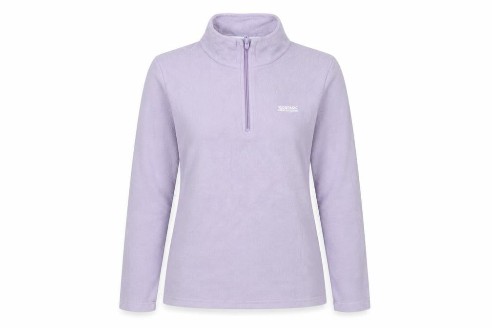 Regatta Women Purple UK 10 Pullover 1/4 Zip Fleece Sweatshirt Hiking