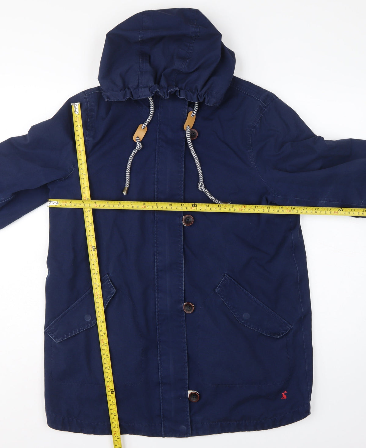 Joules Women’s Blue UK 14 Coast Mid Hooded Waterproof Rain Coat