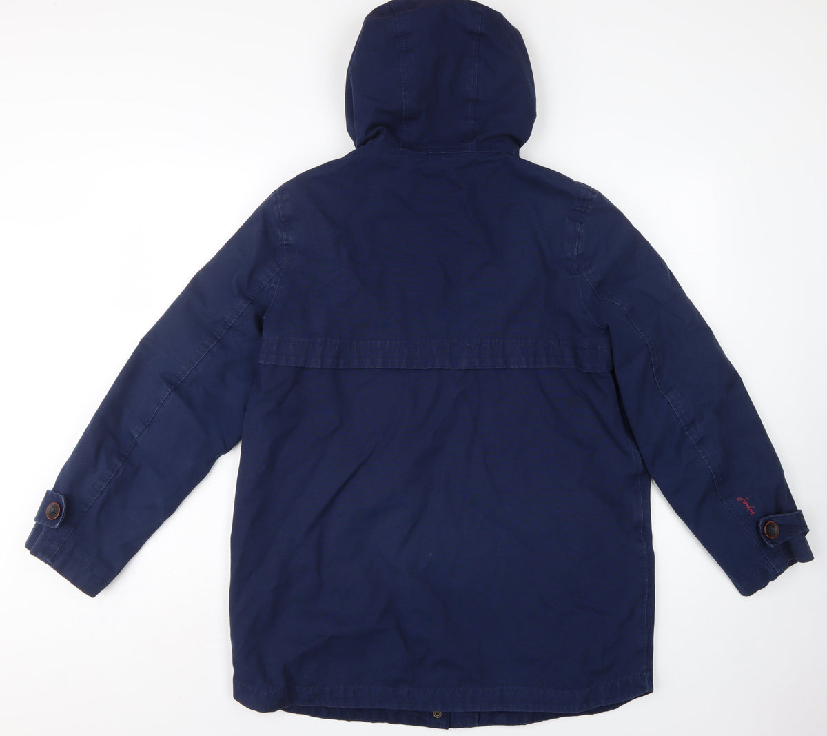 Joules Women’s Blue UK 14 Coast Mid Hooded Waterproof Rain Coat