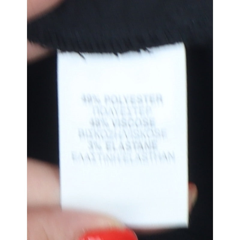 River Island Women's Black UK 16 Cropped Trousers Gold Buttons
