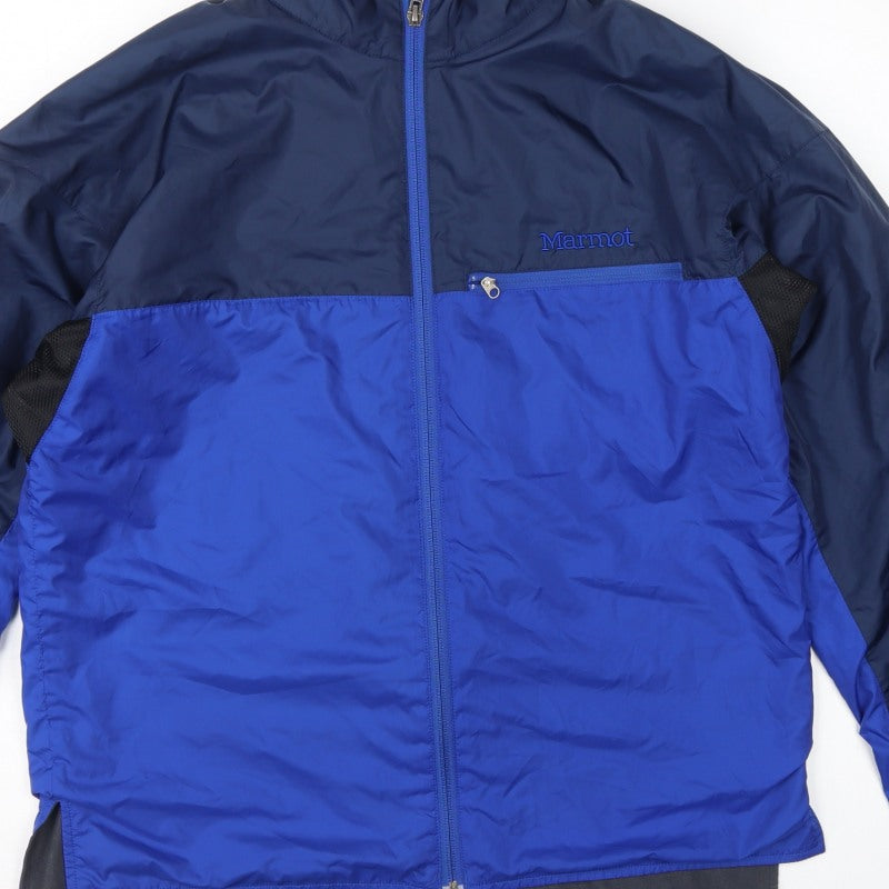 Marmot Men's Blue M Insulated Full Zip Windbreaker Hiking Jacket