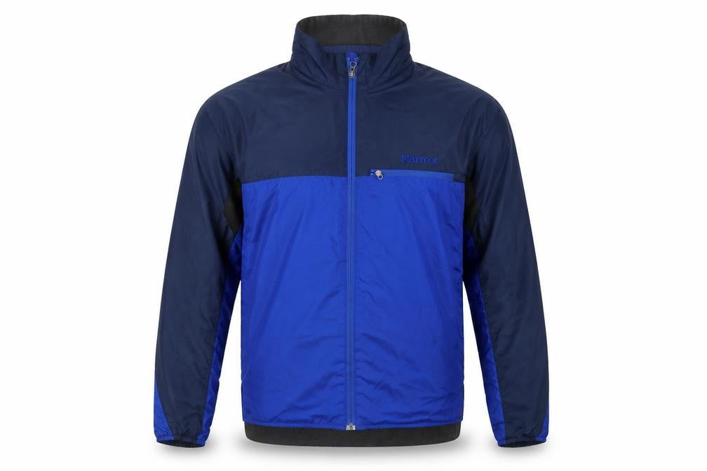 Marmot Men's Blue M Insulated Full Zip Windbreaker Hiking Jacket