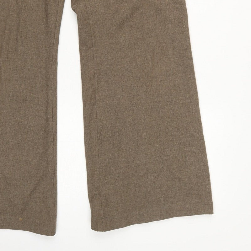 Women’s Brown UK 12 Regular Bootcut Dress Trousers Pockets