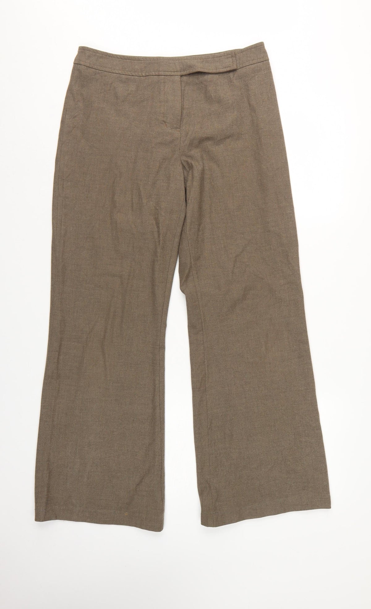 Women’s Brown UK 12 Regular Bootcut Dress Trousers Pockets
