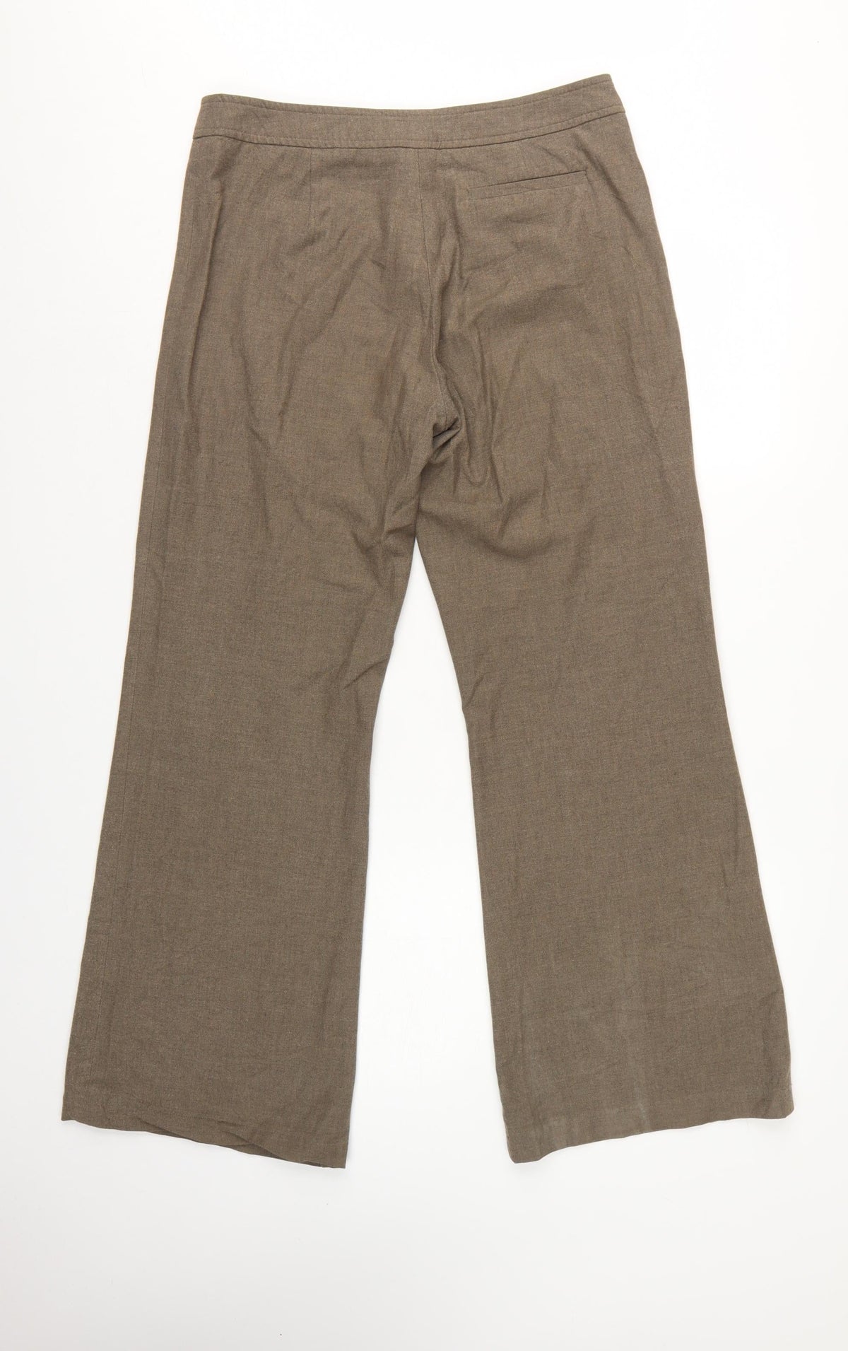 Women’s Brown UK 12 Regular Bootcut Dress Trousers Pockets