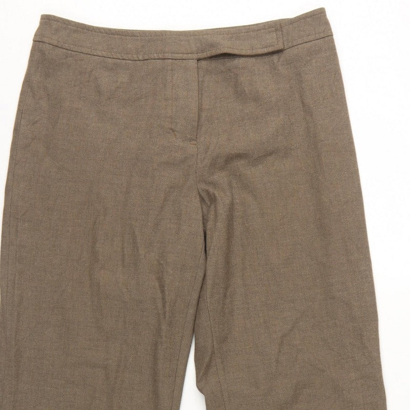Women’s Brown UK 12 Regular Bootcut Dress Trousers Pockets