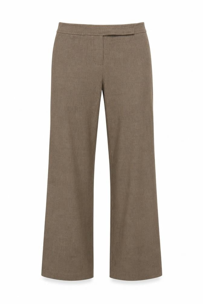 Women’s Brown UK 12 Regular Bootcut Dress Trousers Pockets