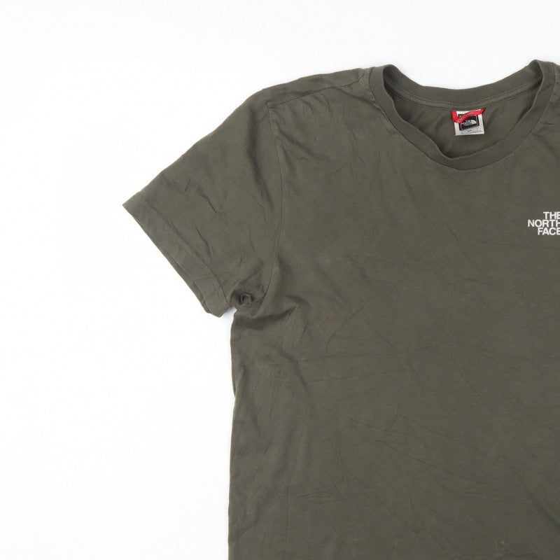 The North Face Men’s Green Small Logo Cotton Crew Neck T-Shirt