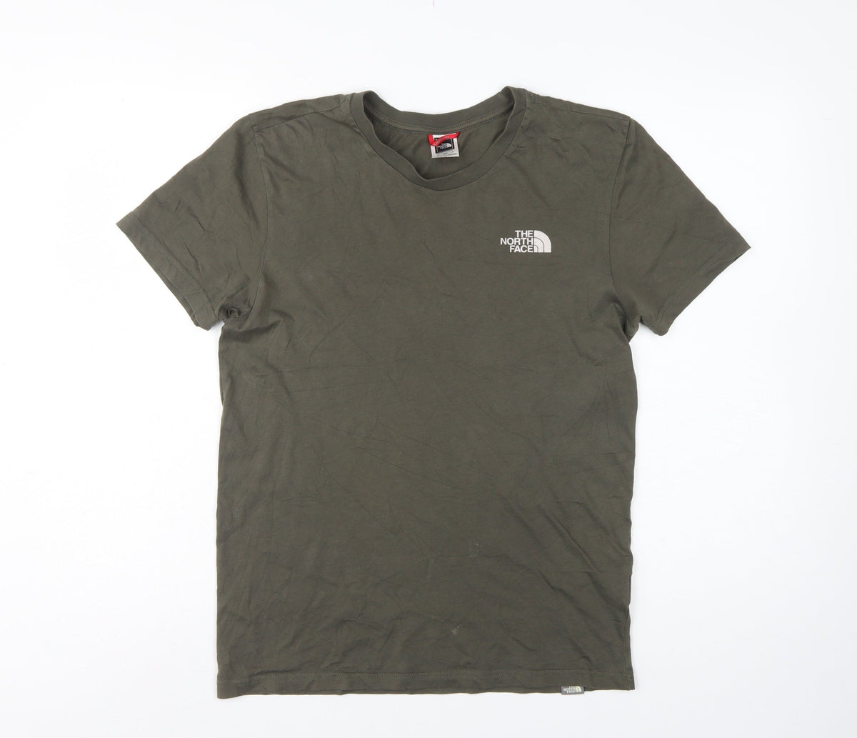The North Face Men’s Green Small Logo Cotton Crew Neck T-Shirt