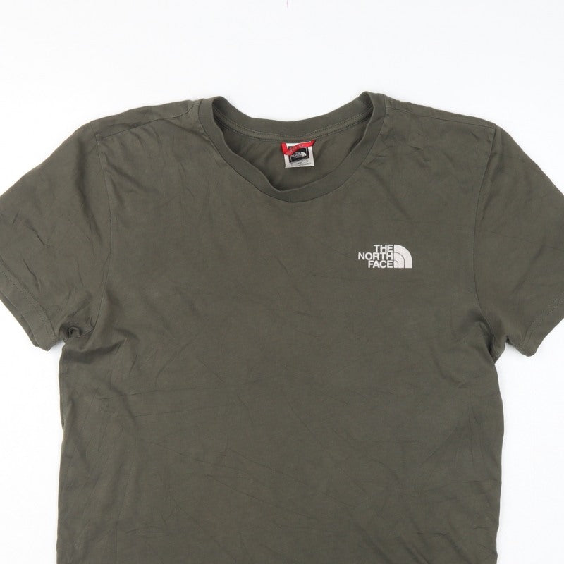 The North Face Men’s Green Small Logo Cotton Crew Neck T-Shirt