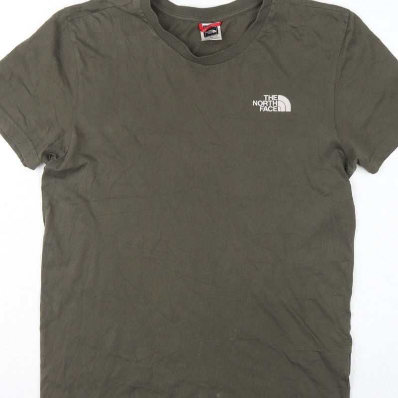 The North Face Men’s Green Small Logo Cotton Crew Neck T-Shirt