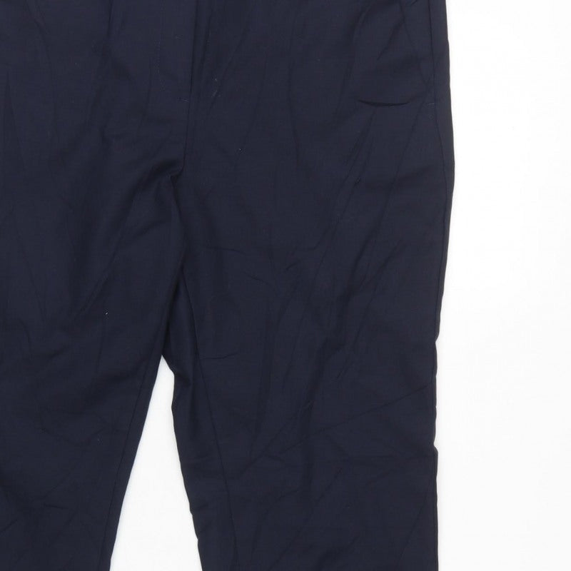M&S Women’s Blue UK 14 Regular Tapered Tailored Trousers