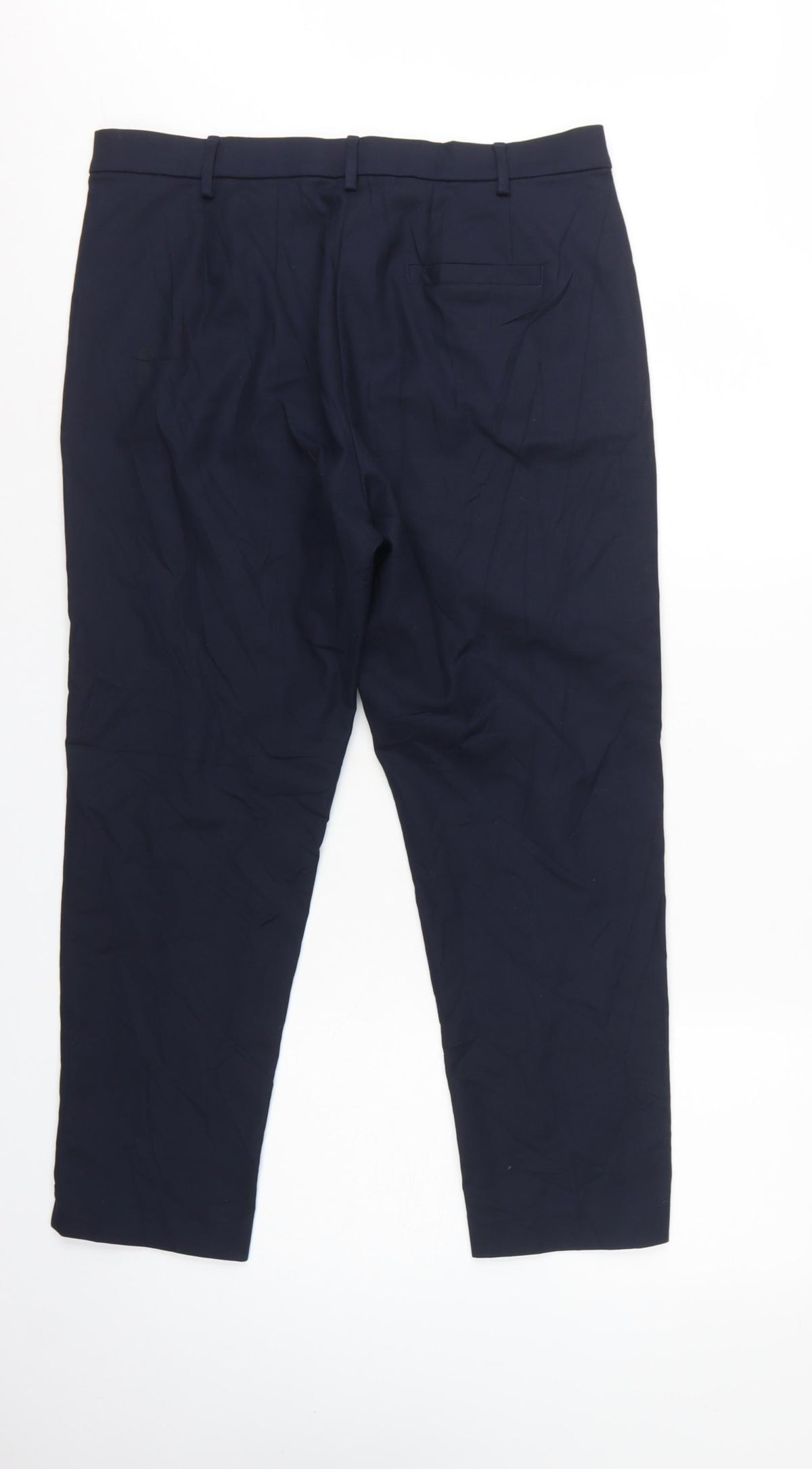 M&S Women’s Blue UK 14 Regular Tapered Tailored Trousers