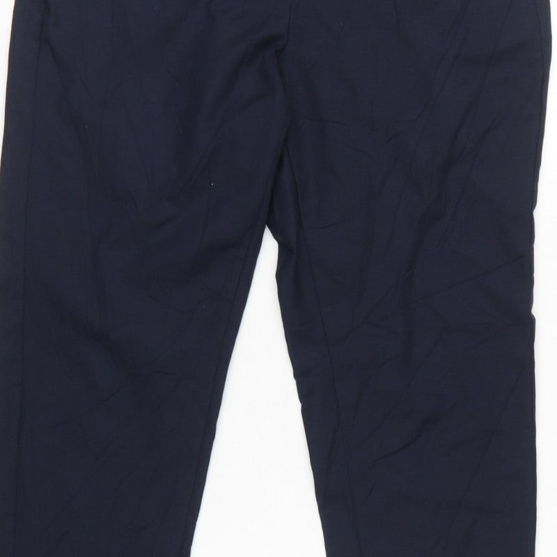 M&S Women’s Blue UK 14 Regular Tapered Tailored Trousers