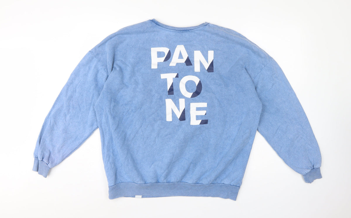 Pantone Women’s Blue UK 12 Pullover Logo Graphic Sweatshirt