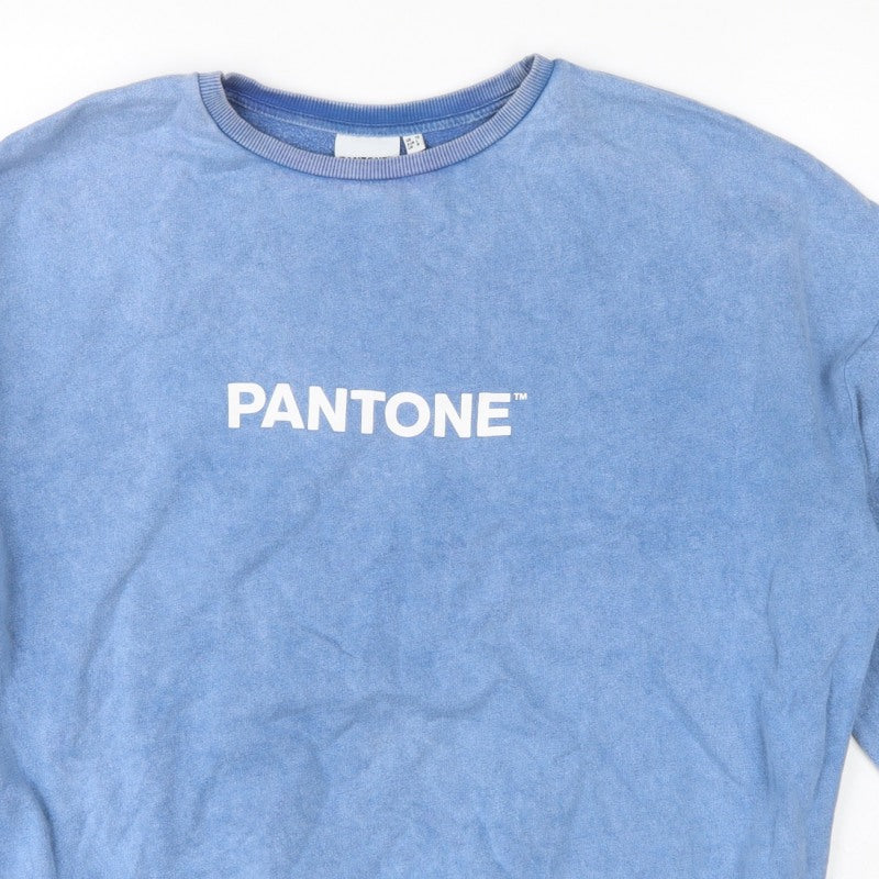 Pantone Women’s Blue UK 12 Pullover Logo Graphic Sweatshirt