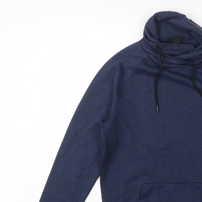 H&M Men’s Blue Size S Pullover Hoodie Drawstring Kangaroo Pocket