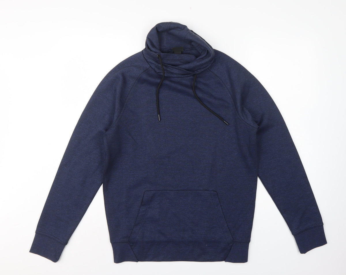 H&M Men’s Blue Size S Pullover Hoodie Drawstring Kangaroo Pocket