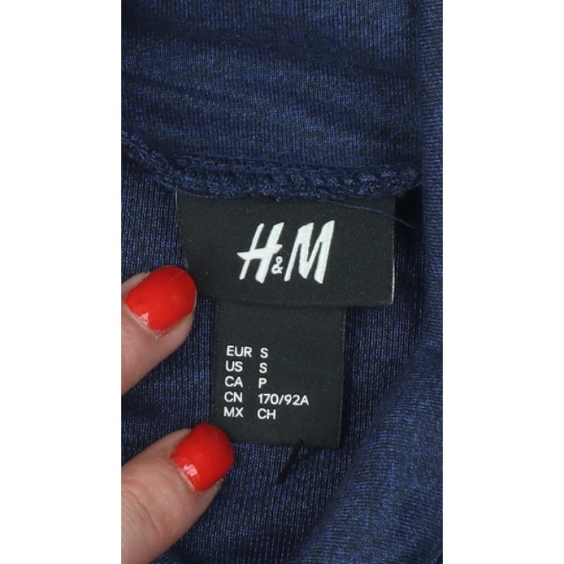 H&M Men’s Blue Size S Pullover Hoodie Drawstring Kangaroo Pocket