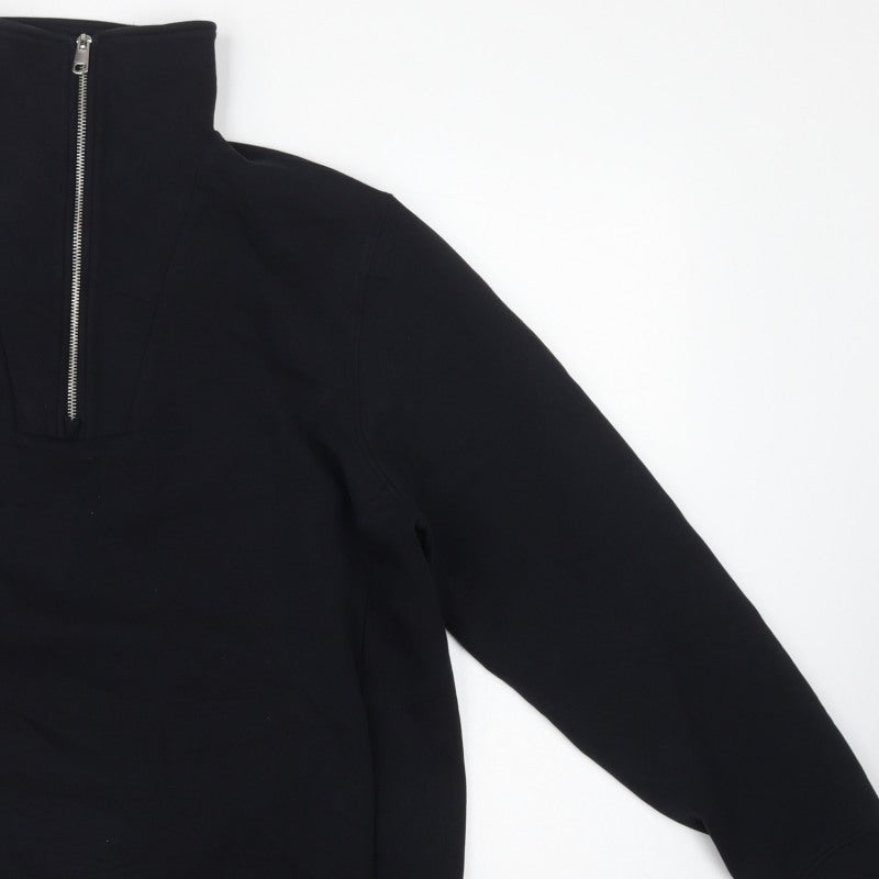 Autograph Men’s Black XL Quarter Zip High Neck Sweatshirt