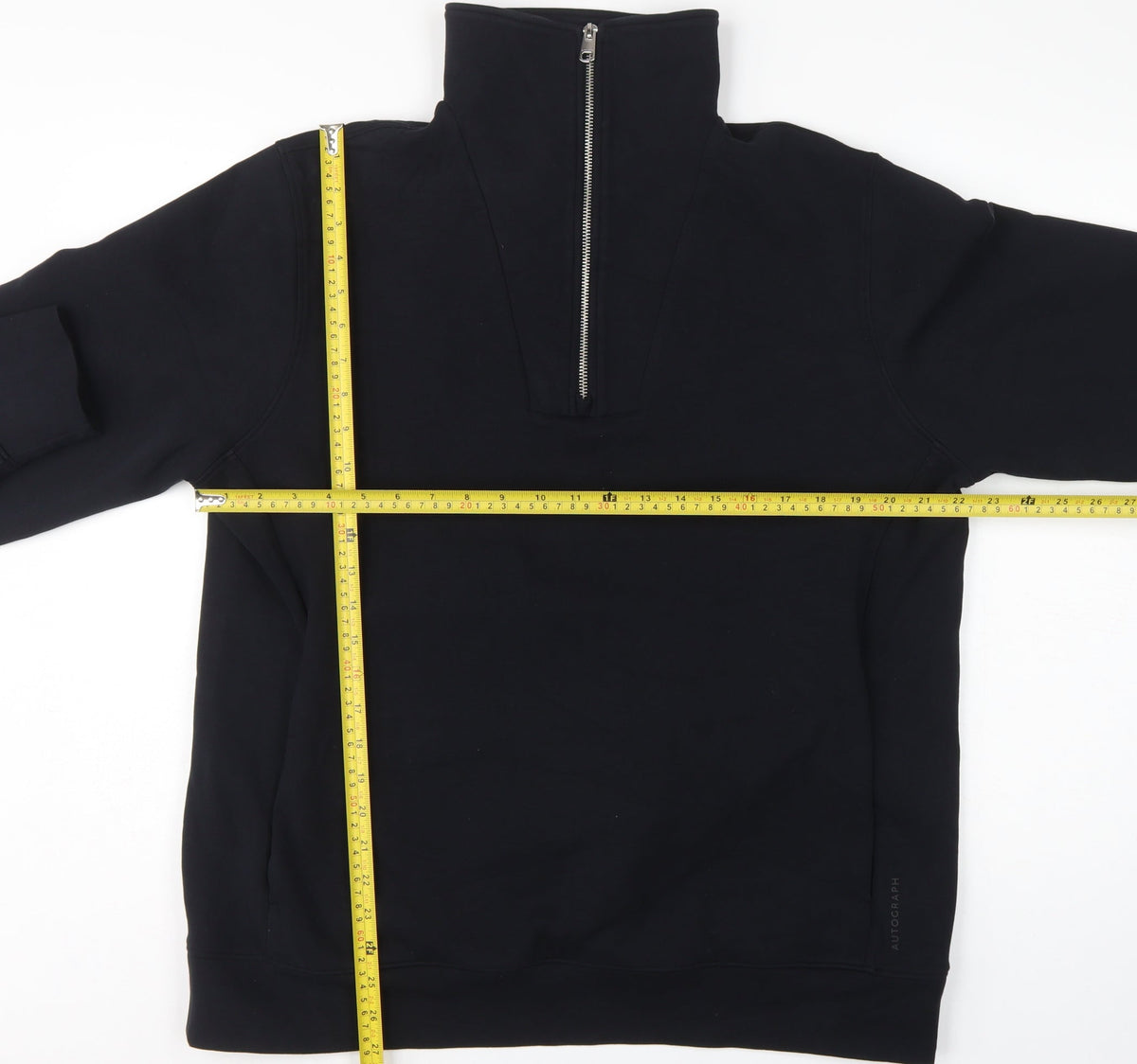 Autograph Men’s Black XL Quarter Zip High Neck Sweatshirt