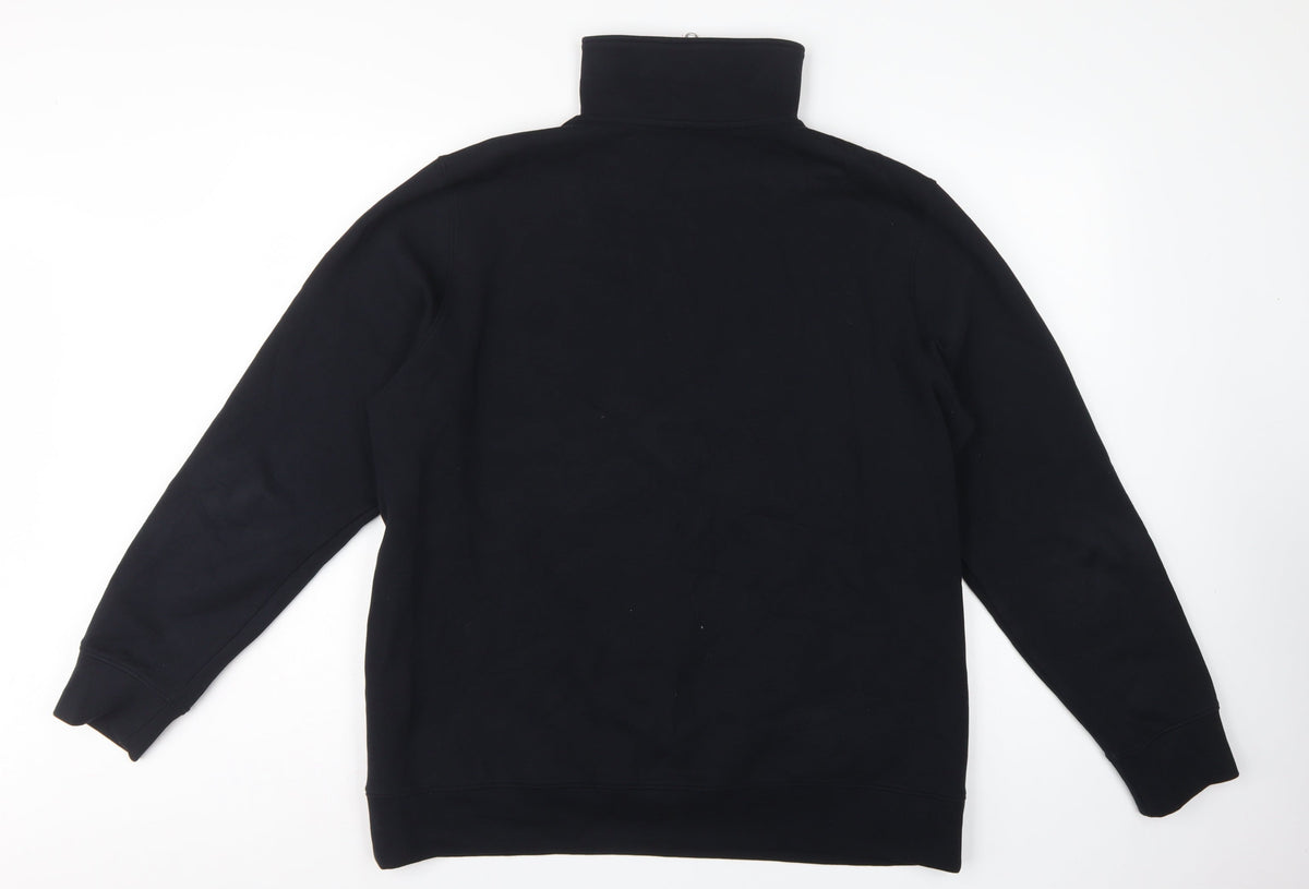 Autograph Men’s Black XL Quarter Zip High Neck Sweatshirt