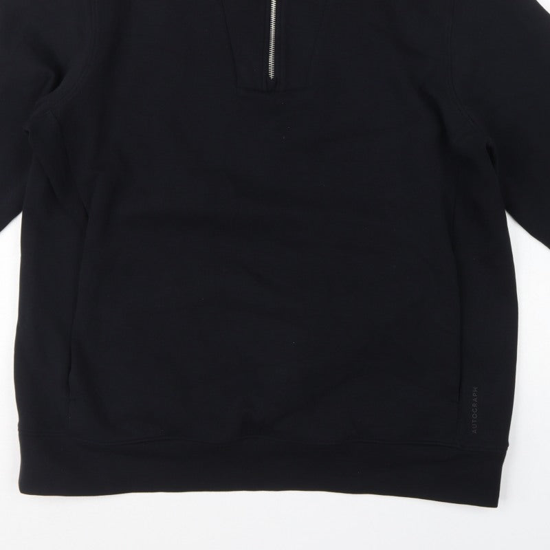 Autograph Men’s Black XL Quarter Zip High Neck Sweatshirt