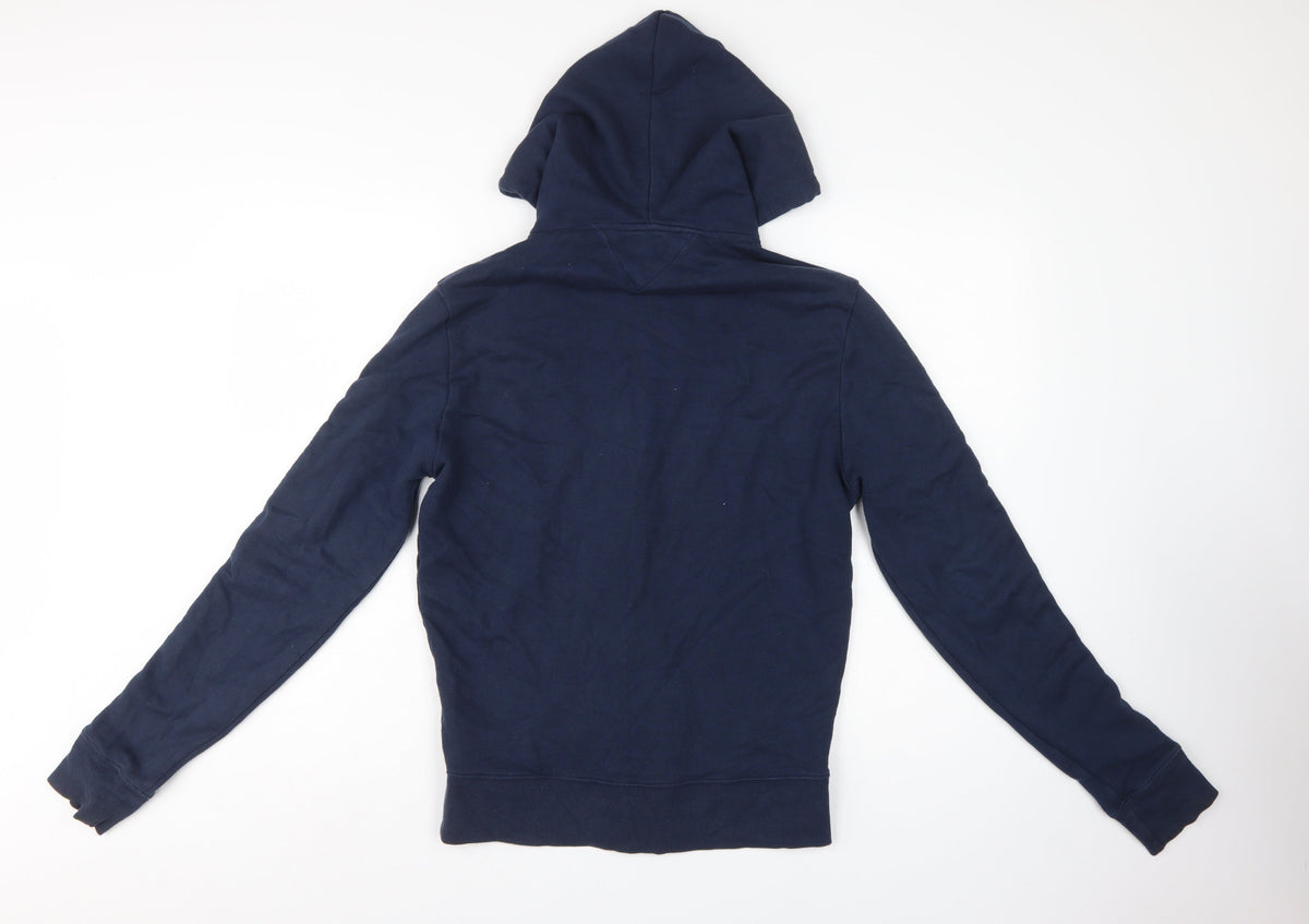 Tommy Hilfiger Men’s Blue M Full Zip Logo Tape Hoodie