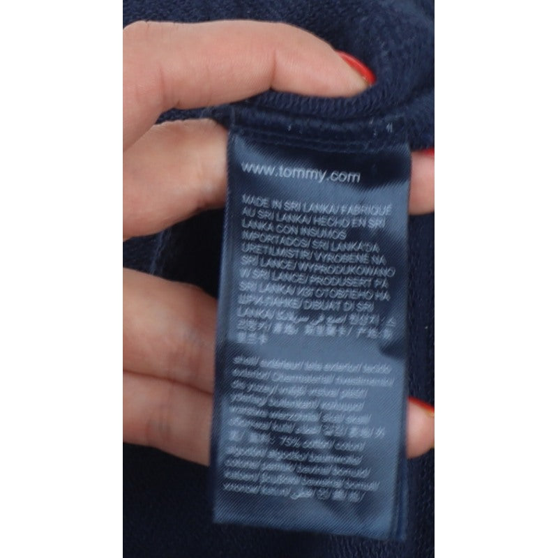 Tommy Hilfiger Men’s Blue M Full Zip Logo Tape Hoodie