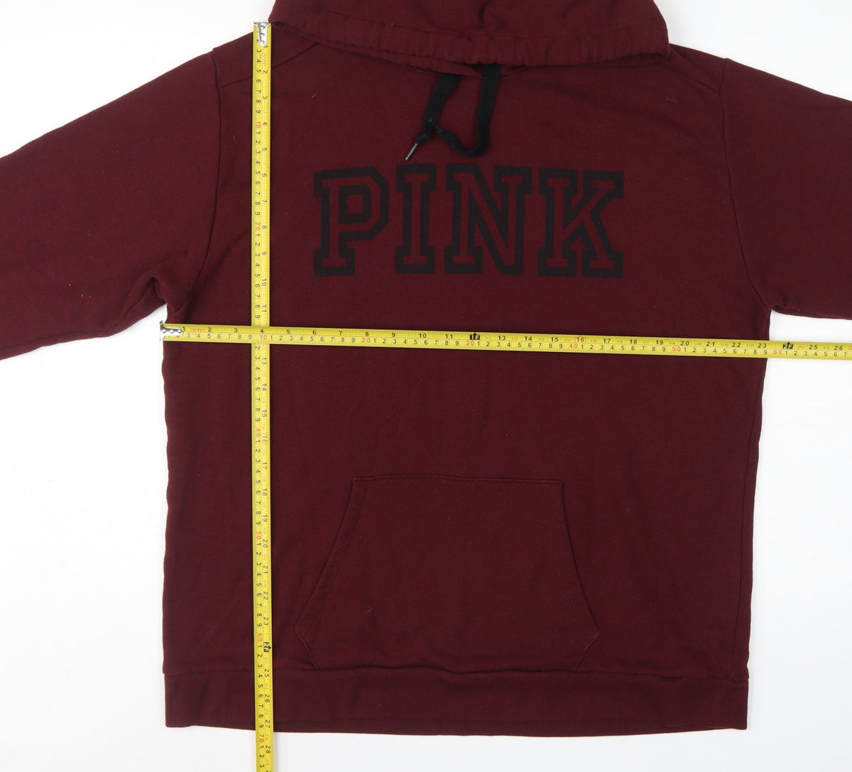 Victoria's Secret PINK Women's Burgundy XL Logo Pullover Hoodie